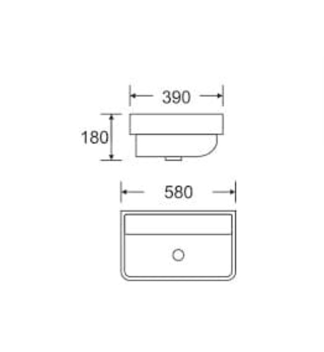 Chậu rửa vuông bán âm Royal Join RA-8414