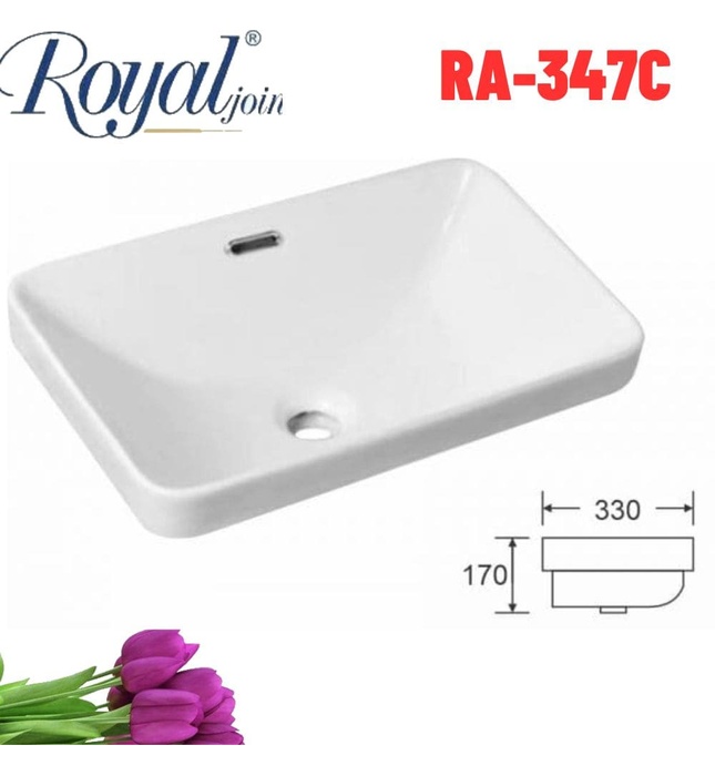 Chậu rửa vuông bán âm Royal Join RA-347C