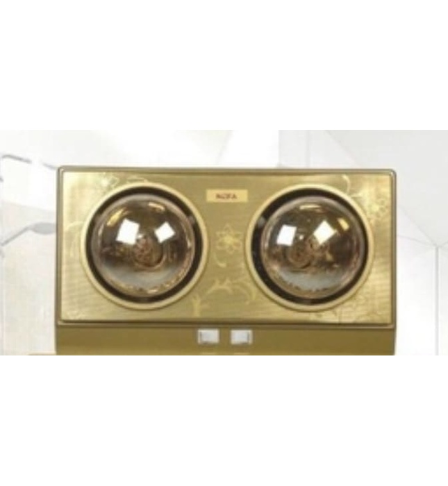 Đèn sưởi nhà tắm 2 bóng treo tường Creen CR-02B