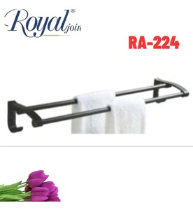 Thanh treo khăn đôi Inox đen Royal RA-224