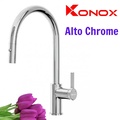 Vòi rửa bát nóng lạnh dây rút Konox Alto Chrome