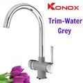 Vòi rửa bát 3 đường nước Konox Trim-Water Grey