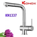 Vòi rửa bát nóng lạnh dây rút Konox KN1337