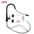 Vòi rửa bát nóng lạnh dây rút màu đen Konox KN1901B