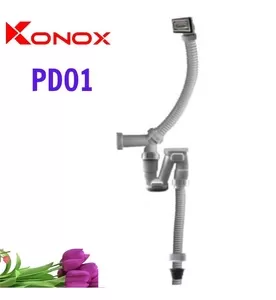 Siphon chậu rửa bát 1 hố Konox Pipe Drain PD01