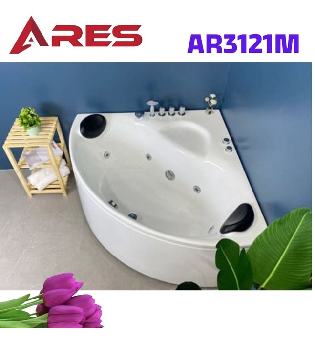 Bồn tắm góc massage 1.2m Ares AR3121M