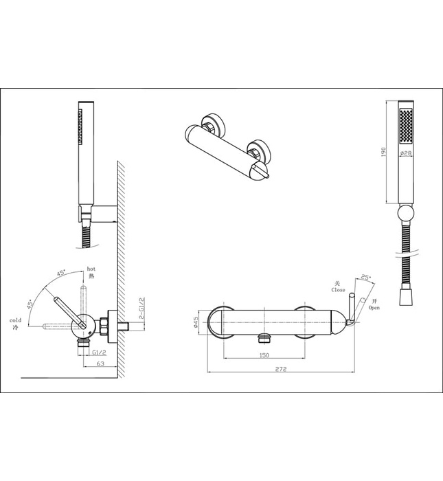 Sen tắm nóng lạnh Joden Bordeax 90873715C