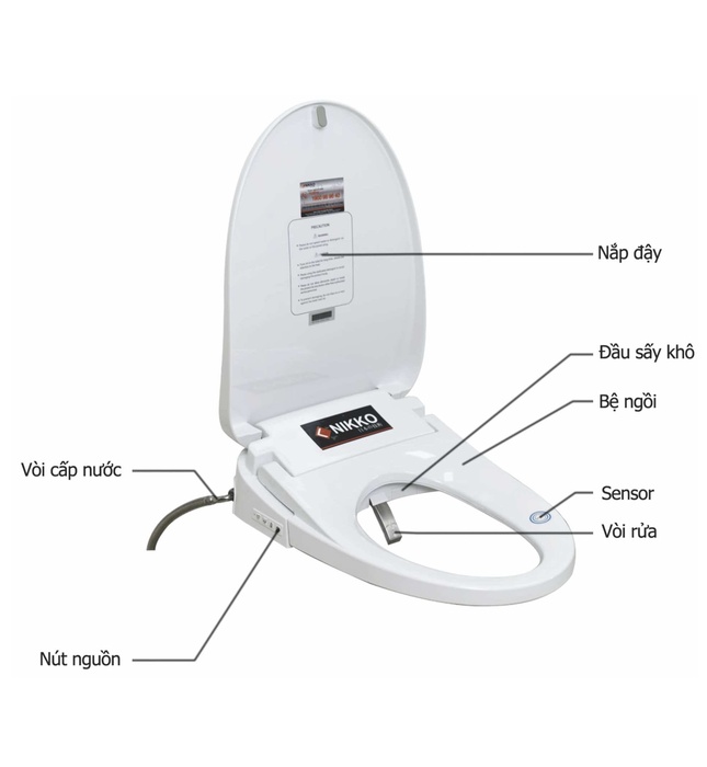Nắp rửa thông minh NIKKO P68052