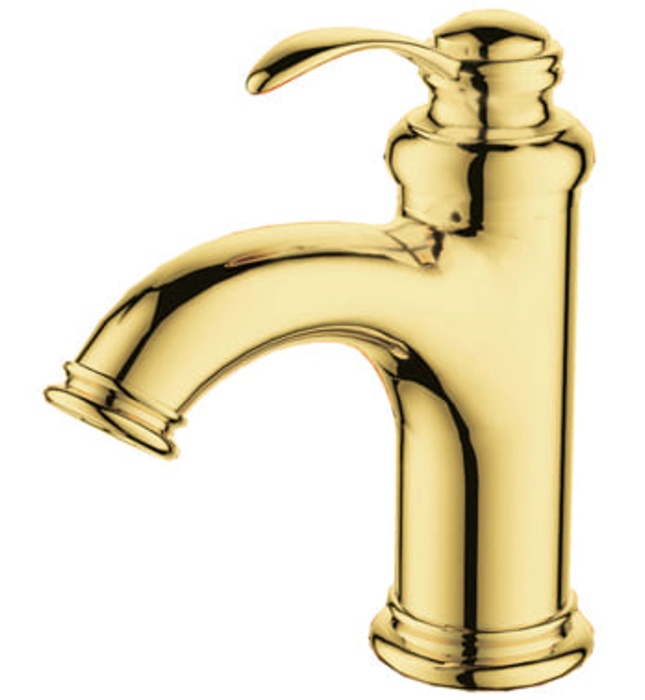 Vòi chậu rửa mặt 1 chân thấp màu vàng Joden Hathaway 105520AEG