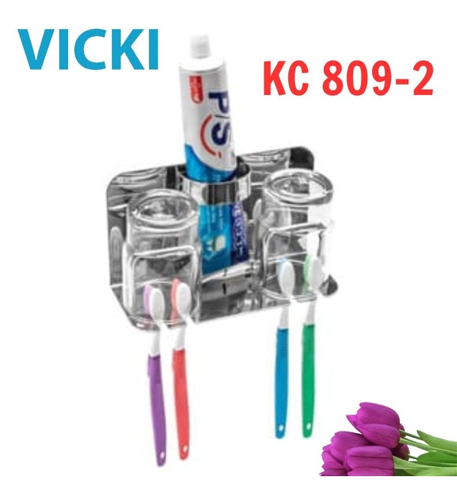 Kệ cốc đánh răng Vicki KC 809-2