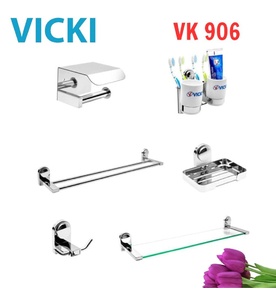 Bộ phụ kiện phòng tắm Vicki VK 906 (6 món)
