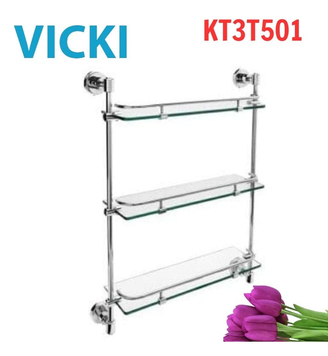 Kệ để đồ 3 tầng inox VICKI KT3T501