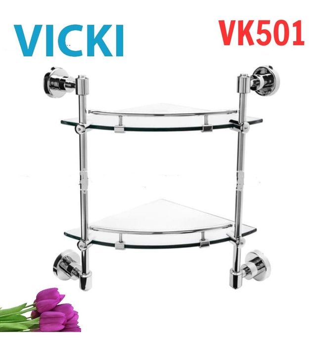 Kệ góc 2 tầng inox VICKI VK501