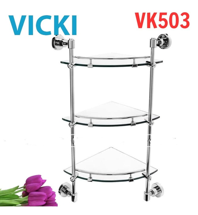 Kệ góc 3 tầng inox VICKI VK503