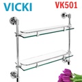 Kệ để đồ 2 tầng inox VICKI VK501V vuông