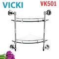 Kệ góc 2 tầng inox VICKI VK501