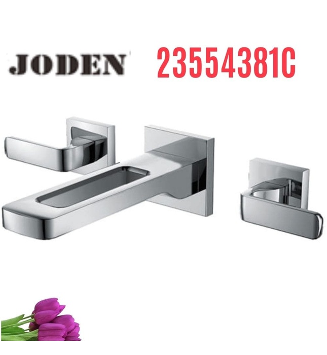 Vòi chậu thủng lỗ 3 chân gắn tường Joden Hemmenway 23554381C