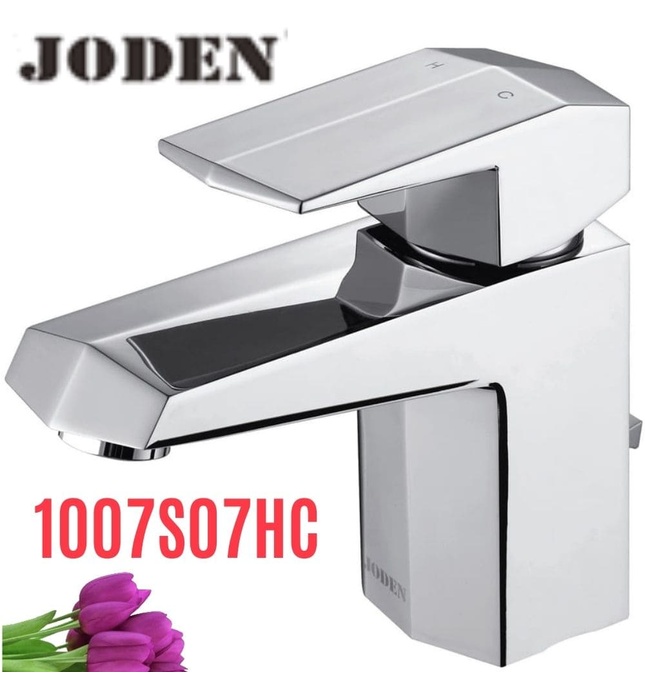 Vòi chậu rửa mặt vuông 1 chân thấp Joden Benc 1007S07HC