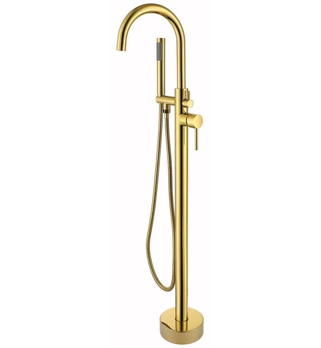 Vòi sen bồn tắm đặt sàn màu vàng Brother 81201V