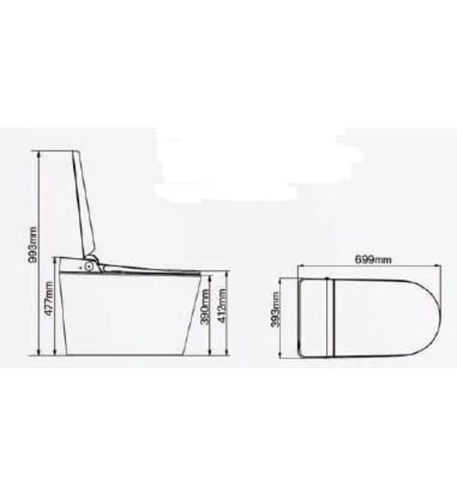 Bồn cầu thông minh Caesar CA1389H