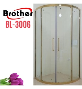 Cabin tắm kính khung màu đồng Brother BL-3006