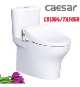 Bồn cầu 1 khối nắp rửa cơ Caesar CD1394/TAF050
