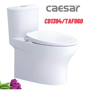 Bồn cầu 1 khối nắp rửa cơ Caesar CD1394/TAF060