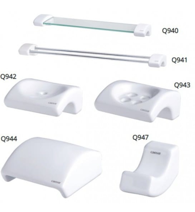 Bộ phụ kiện phòng tắm 6 món sứ  Caesar Q94036