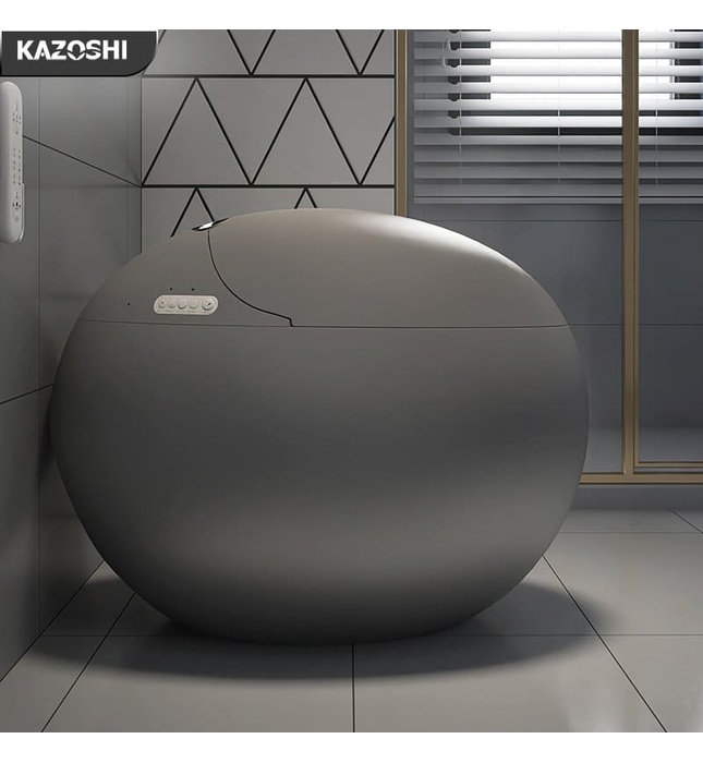 Bồn Cầu Trứng Thông Minh Kazoshi 29K Xám Bạc
