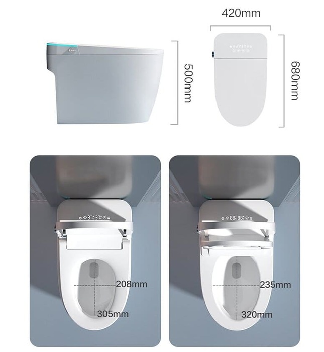 Bồn Cầu Thông Minh Kazoshi JB-812W Màu Trắng