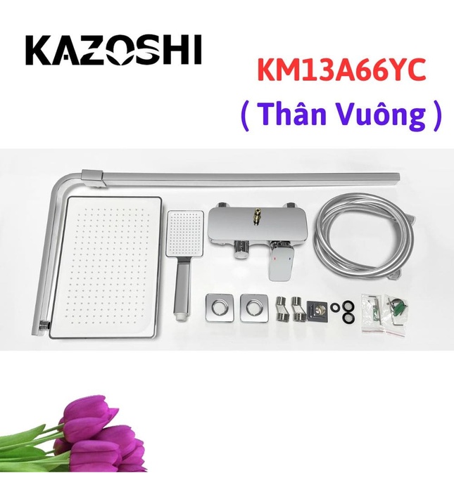 Bộ Sen Tắm Cây Kazoshi KM13A66YC ( Thân Vuông )