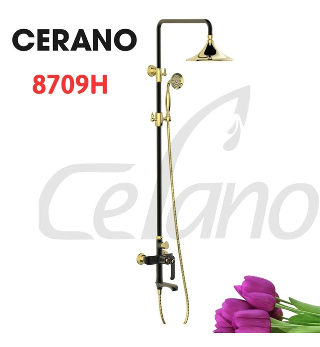 Sen Tắm Cây Cao Cấp Đen Vàng Cerano 8709H