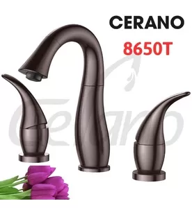 Vòi Lavabo 3 Lỗ Nóng Lạnh Cerano 8650T