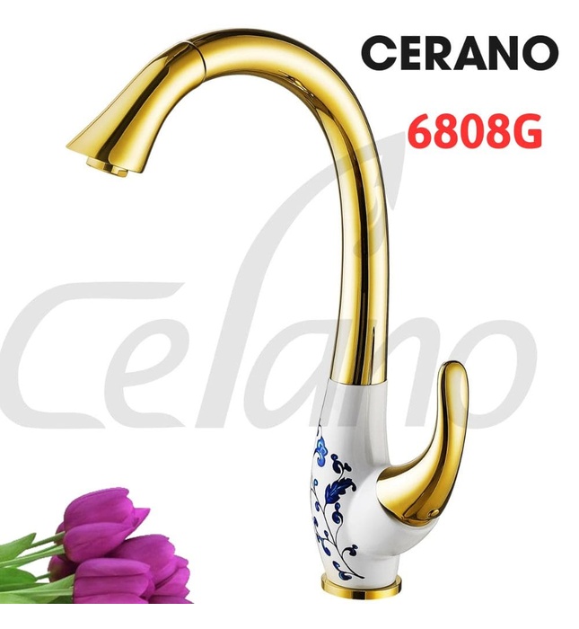Vòi rửa bát nóng lạnh Cerano 6808G