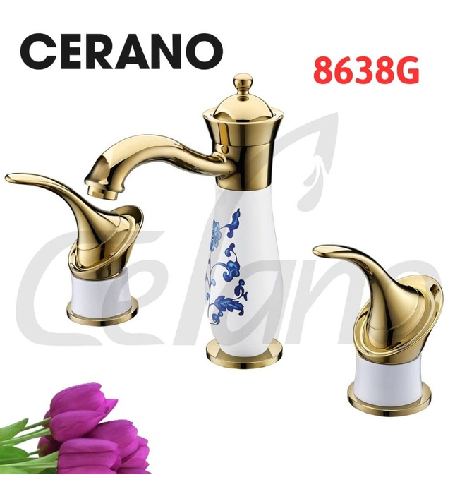 Vòi Chậu Lavabo 3 Lỗ Cerano 8638G