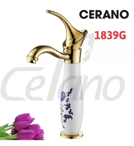 Vòi Lavabo 1 Lỗ Nóng Lạnh Cerano 1839G