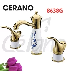Vòi Lavabo 3 Lỗ Nóng Lạnh Cerano 8638G