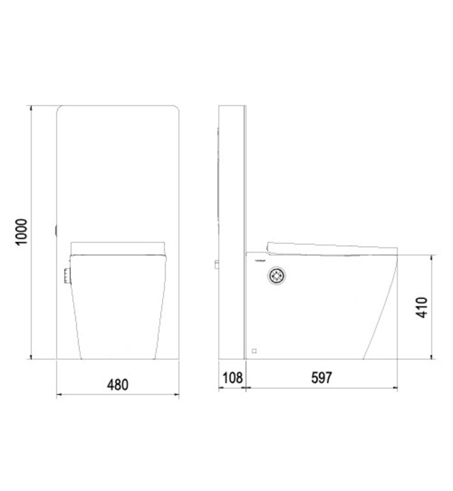  Bồn Cầu 1 Khối Nắp Điện Tử Đặt Sàn Kính Trắng Platinum P.16.321-W