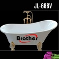 Bồn tắm ngâm yếm 4 mặt chân vàng Brother JL-688V (1.60m)