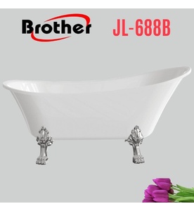 Bồn tắm ngâm yếm 4 mặt chân bạc Brother JL-688B (1.60m)
