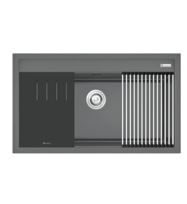 Chậu rửa bát 1 hố Grey SUS304 Konox Terra 790S Nhập khẩu Thổ Nhĩ Kỳ 