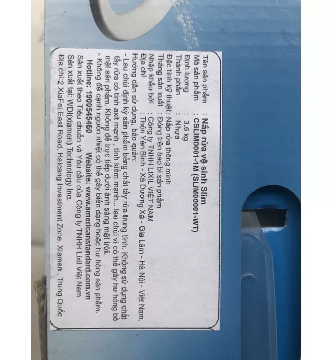 Nắp rửa cơ thông minh American Standard SLIM00001-WT Slim Smart Washer