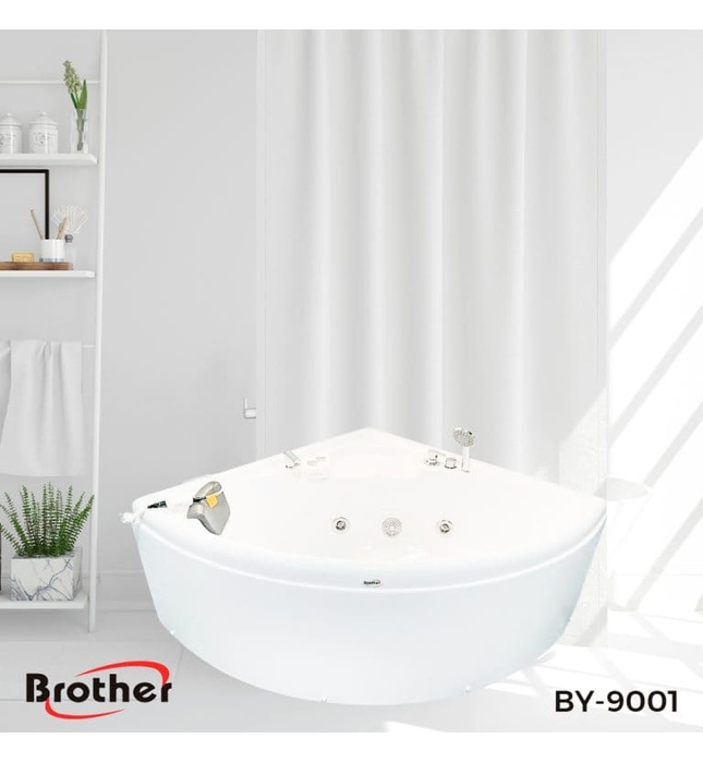 Bồn tắm góc massage Brother BY-9001M (1.3m)