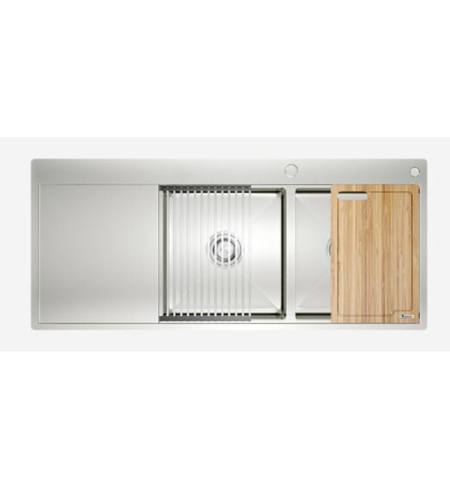 Chậu bếp 2 hố cân bàn trái Konox KN11650TD-L Workstation Thổ Nhĩ Kỳ 