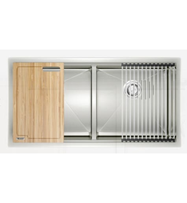 Chậu rửa bát 2 hố cân SUS304 Konox Workstation KN8745DUB Thổ Nhĩ Kỳ 