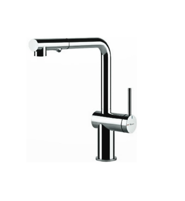 Vòi rửa bát nóng lạnh dây rút Konox Stella Chrome