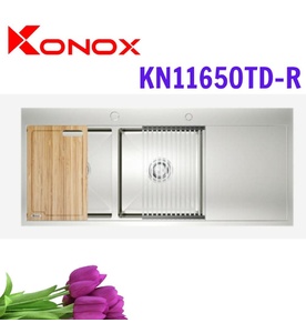 Chậu rửa bát 2 hố cân bàn phải Konox KN11650TD-R Workstation Thổ Nhĩ Kỳ  