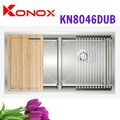 Chậu rửa bát 2 hố cân SUS304 Konox Workstation KN8046DUB Thổ Nhĩ Kỳ 
