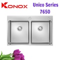 Chậu rửa bát 2 hố lệch SUS304 Konox Unico Series 7650 Nhập khẩu Thổ Nhĩ Kỳ
