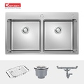 Chậu rửa bát 2 hố SUS304 Konox Unico Series 8850 Nhập khẩu Thổ Nhĩ Kỳ 